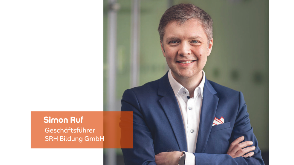 Ein professionelles Porträt von Simon Ruf, Geschäftsführer von SRH Bildung GmbH.